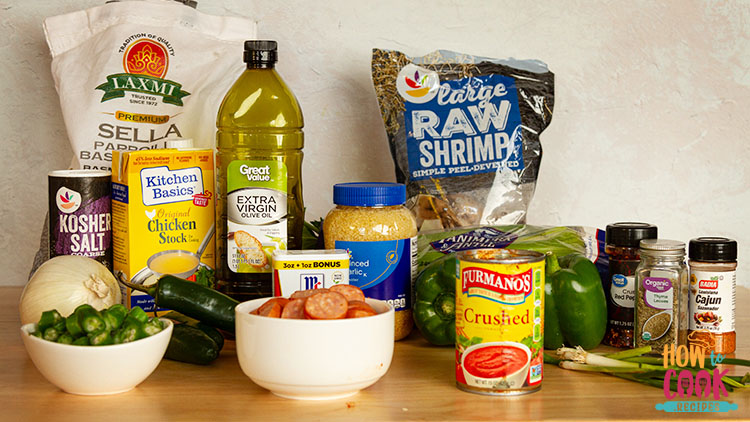Jambalaya ingredients